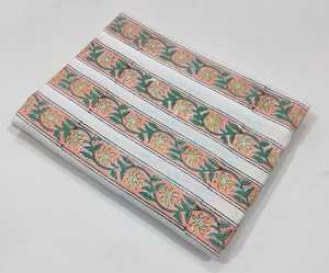 Tissu en coton 100% imprimé à la main respectueux de l'environnement, fabriqué à la main, Jaipur Heritage Traditional Breathable Block Print Cotton Fabric - Product Image 6