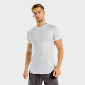 Fitness Running Wear camiseta algodón logotipo personalizado Boxy Fitness ropa de calle en blanco hombres camiseta secado rápido cuello redondo Camiseta para hombres - Product Image 2