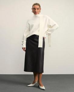 Dernière arrivée jupes vintage en cuir de mouton véritable pour femmes designs divers avec teinture unie nouvelle production - Product Image 1