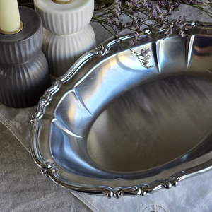 Antique <b>Silver</b> Serveware <b>Silver</b> Decorative Platter Luxury Tableware Classic <b>Silver</b> <b>Bowl</b> Vintage <b>Silver</b> Decor - Product Image 6