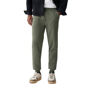 กางเกงวอร์มผ้าคอตตอนทรงตรงเอวน้ำหนักเบาสำหรับผู้ชายกางเกงวิ่งออกกำลังกายในยิมแบบสั่งตัด - Product Image 1