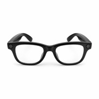 Lunettes Intelligentes IA M88-S Noir Brillant Monture Rectangulaire Surdimensionnée Enregistrement Mains Libres Traduction