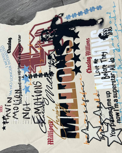 เสื้อฮู้ดดี้ทรงบ็อกซี่โอเวอร์ไซส์พิมพ์ลายกราฟิกทั้งตัวแบบซิป  ผ้าหนา  ฟอกสีแบบแอซิดวอช  ออกแบบเองสำหรับสตรีทแวร์ - Product Image 6