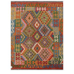 Alfombra Kilim de Maimana, Afganistán, 200 x 152 cm - Product Image 1