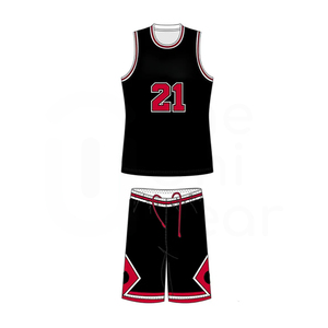 Conjunto de Camiseta y Pantalones Cortos de Baloncesto Personalizables, Transpirables, de Secado Rápido, Uniformes de Baloncesto Unisex para Adultos - Product Image 1