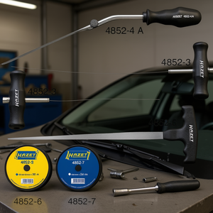 Ensemble d'outils Hazet 6 pièces pour le démontage de vitres de voiture, comprend des coupe-vitres essentiels - Product Image 3