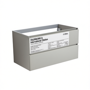 Ensemble de salle de bain Vieste 90 cm avec base suspendue et 2 tiroirs gris nacré - Product Image 2