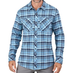 Ropa de trabajo de alta calidad, protección Uv, ropa de pesca de secado rápido con bolsillo, botón personalizado, camisas de pesca de manga corta - Product Image 1