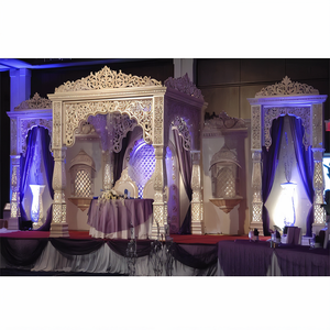 Jodha Akbar mandap ติดตั้งแนวโน้มสไตล์บอลลีวูดสีทองงานแต่งงานปรับแต่งได้ดีที่สุด - Product Image 4