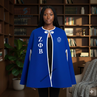 Cape châle pour femme Zeta Phi Beta Sorority, poncho élégant en laine, cape d'épaule, châle grec, cape d'extérieur