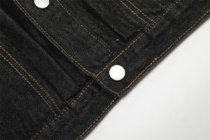 Veste en jean tendance avec logo personnalisé pour homme, veste en jean multi-poches, veste décontractée pour homme - Product Image 2