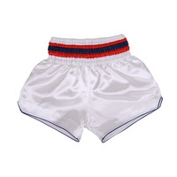 Shorts de Muay Thai 100% Polyester Satin Uni Taille Haute pour Enfants et Adultes, Conception Personnalisée, MMA, Kickboxing, Séchage Rapide, Respirant, Fabrication en Usine