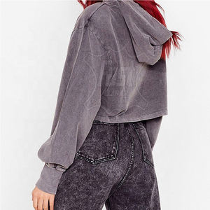 เสื้อครอปฮู้ดดี้ผลิตในปากีสถาน ทนทาน สวมใส่สบาย เสื้อครอปฮู้ดดี้ลำลอง - Product Image 3