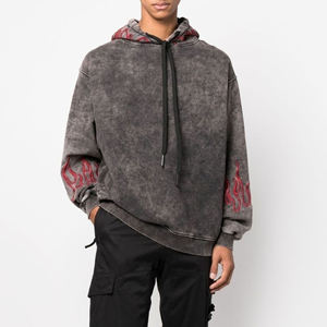 Venta al por mayor ácido lavado sudaderas con capucha transpirable sostenible OEM diseño térmico de primera calidad ácido lavado sudaderas con capucha en el precio bajo - Product Image 1