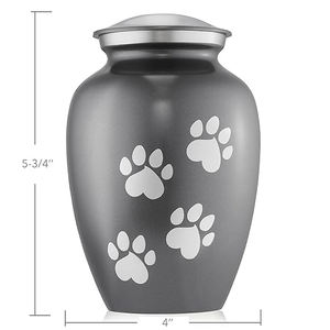 Urnas de cremación clásicas de nuevo diseño, urnas funerarias de Metal para mascotas con acabado Gris, urnas de cremación para mascotas a los mejores precios al por mayor - Product Image 4
