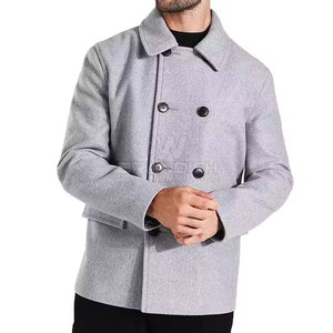 Confortable Respirant Léger Hiver Peacoat Meilleure Qualité Offre Spéciale Double Boutonnage Hommes Peacoat Fabriqué Au Pakistan - Product Image 1