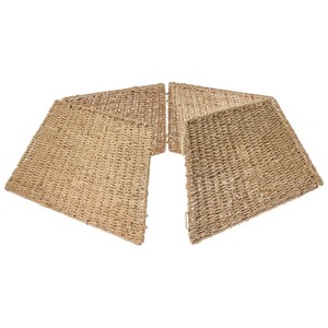Collar para Árbol de Navidad de Pasto Marino Sostenible, Estilo Plano, Hecho a Mano, Cubierta Natural para Base de Árbol, Pedido al por Mayor para Decoración Navideña - Product Image 2