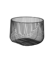 Panier en fil de fer panier support artisanat poudre enduit fruits panier ustensiles de cuisine décoration ronde fabricant en gros exportateur