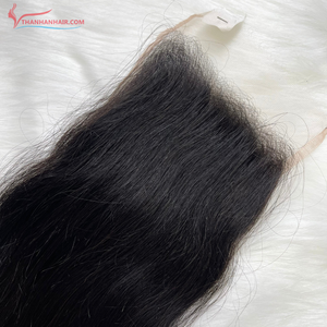 Vente en gros Top qualité 100% cheveux bruts vietnamiens HD Swiss Lace Closure 5x5 Extension de cheveux humains - Product Image 4