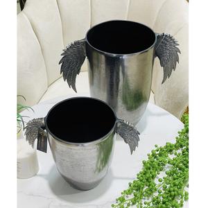 Jarrón y Macetas de Flores de Metal, Jarrón de Aluminio de Lujo de Color Azul con Alta Calidad, Jarrones Decorativos para Dormitorio de Hoteles - Product Image 1