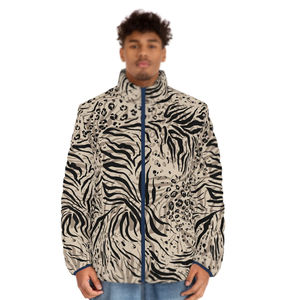 Chaqueta de invierno con cuello levantado, chaqueta acolchada transpirable impermeable con estilo, chaqueta acolchada sublimada duradera para adultos - Product Image 1