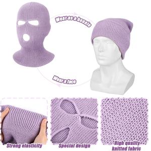 Pasamontañas de Invierno de Moda al por Mayor, Gorro de Hip Hop Personalizado, 100% Acrílico, 3 Orificios, Tejido de Punto - Product Image 6