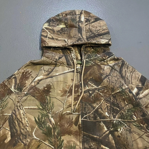 Sweat à capuche oversize 100% coton pour hommes, imprimé arbre véritable, streetwear d'hiver zippé pour la chasse, imprimé camouflage numérique, vente en gros - Product Image 6