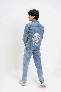 2025 conception personnalisée en gros Denim veste hommes Slim Fit Style décontracté Denim jean vestes et manteaux OEM entretenu respirant - Product Image 4