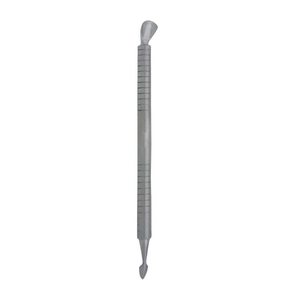 Pousse-cuticules et grattoir à peaux mortes en acier inoxydable double face à long manche, fabriqué sur mesure pour les sociétés chirurgicales - Product Image 1