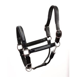 Muserolle de cheval de selle anglaise en cuir marron noir entièrement réglable avec accessoire de boucles de réglage de goélette confortable - Product Image 5