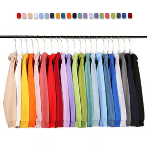 Surdimensionné unisexe 330 gsm coton sweat à capuche vierge personnalisable poids lourd pull à capuche uni - Product Image 1