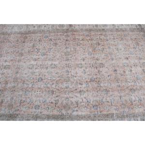 Tapis turc, grand tapis vintage 5,4x8,2 pieds, tapis blanc à pois bleus - Product Image 5