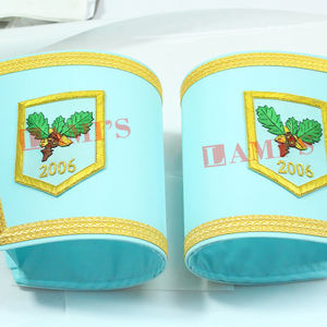 ถุงมือสำหรับสวมข้อมือถุงมือถักสีทอง - Product Image 1