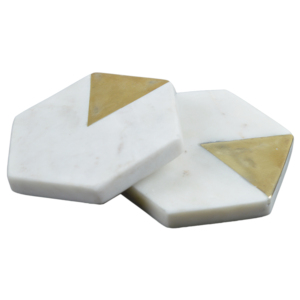 Marble Design <b>Coaster</b> for Home Decor Hotel and Restaurant Decor With <b>Gold</b> Plated Finishing <b>Coaster</b> - Product Image 1