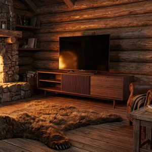 Mueble de TV de Madera Maciza de Diseño Moderno y Alta Calidad para Sala de Estar, Dormitorio, Apartamento u Hotel - Product Image 1