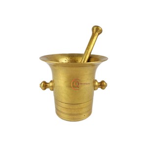 Mortiers en laiton traditionnel mortier en laiton pilon Khal Batta Imam Dasta épices broyeur d'herbes Gadgets de cuisine accessoires de cuisine - Product Image 3