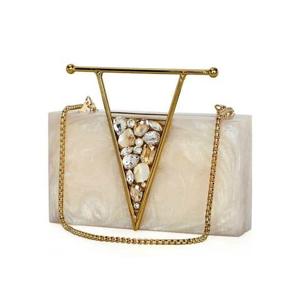 Pochette à main en résine faite à la main pour dames bleues meilleure pochette personnalisée en résine artisanale indienne pour femmes sacs fourre-tout promotionnels - Product Image 4