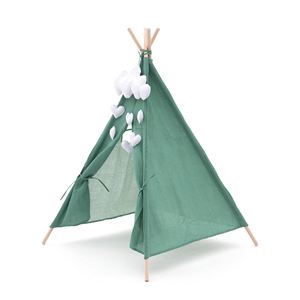 Tienda de campaña Montessori indiana ROBINCOOL para niños, plegable, de color verde, para uso en interiores y exteriores - Product Image 1