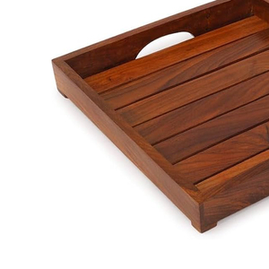 Wholesale Price Customized Natural Wood Serving Tray Vintage Design Home <b>Decorative</b> Food Platter for Party for Serving - Product Image 5