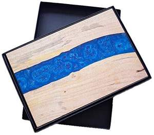 New Pattern Resin Wood <b>Joint</b> Cutting Board With <b>Knife</b> Sustainable 2cm Thickness Rectangle Chopping Board Wood Resin Cheese Board - Product Image 4