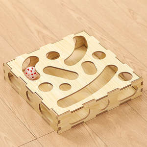 Juguete Interactivo Ecológico de Madera para Gatos, Diseño de Caja de Rompecabezas Cuadrada - Product Image 6