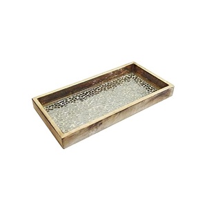 Bandeja DE SERVICIO DE METAL sostenible de estilo estándar de la mejor calidad usada multiusos Bandeja de servicio de almacenamiento de desayuno - Product Image 5