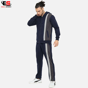 Conjunto deportivo con cremallera para hombre, 2 piezas, chándal estampado - Product Image 3