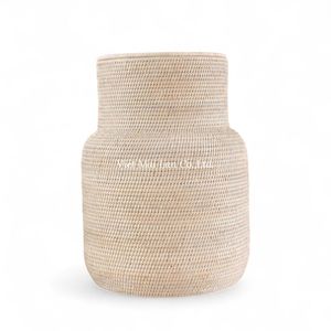Rattan <b>Laundry</b> <b>Basket</b> Handwoven from Natural Fiber for Everyday <b>Laundry</b> Storage and Warm Rustic Home Decor - Product Image 1