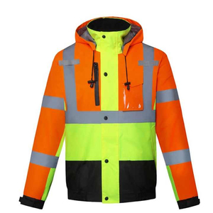 Veste de sécurité réfléchissante de haute qualité, poids lourd, haute visibilité, imperméable, respirante, en polyester, pour la construction, personnelle - Product Image 2