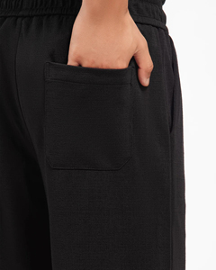 Haute qualité 100% coton respirant homme survêtement personnalisé sérigraphié logo lourd solide noir hommes Shorts High Street - Product Image 3