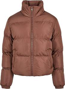 Blouson bombardier d'hiver léger à la pêche pour femmes manteau d'extérieur matelassé avec fausse fourrure et fermeture à glissière couleur chaude - Product Image 2