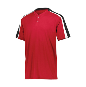 Fournisseur OEM de maillots de baseball professionnels, uniforme à séchage rapide en polyester avec boutons partiels, impression DTF, détails du joueur, livraison directe - Product Image 1