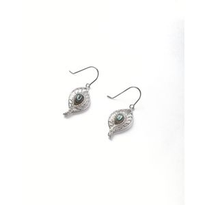Fashion Drop Earrings with Tree Leaves and Abalone Design - Product Image 5