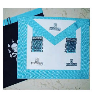 THE MASONIC COLLECTION Craft Regalia Master Masons MM Leather Apron <b>Silver</b> Plated & Handmade With Adjustable Belt Gift Accessory - Product Image 1